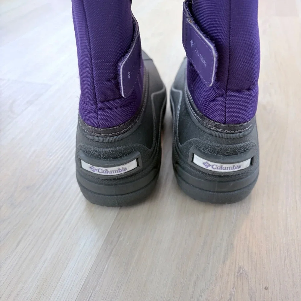 Columbia Youth Powderbug Plus II Snow Boots Purple Pink BY1298-559 Size 4